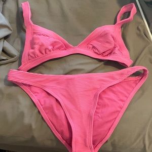 Pink billabong triangle bikini